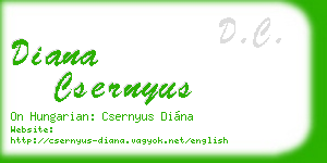 diana csernyus business card